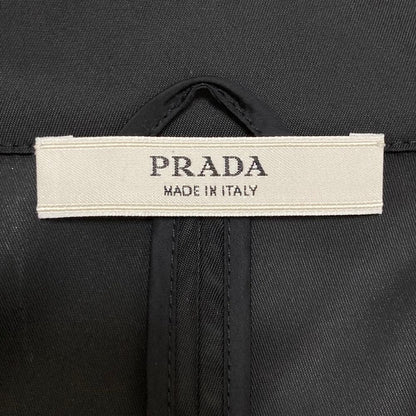 Prada Bijou Color Nylon Belted Coat 40 Black — view 6
