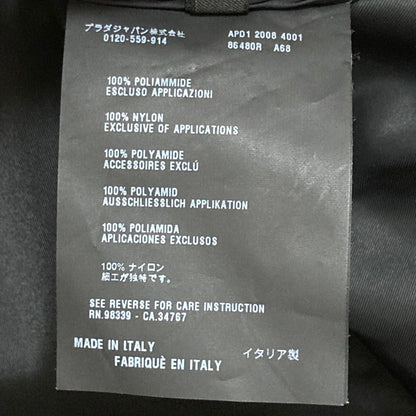 Prada Bijou Color Nylon Belted Coat 40 Black — view 8