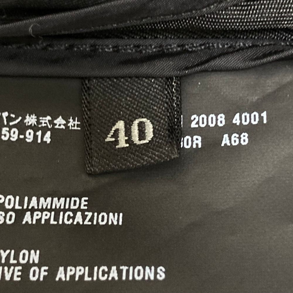 Prada Bijou Color Nylon Belted Coat 40 Black — view 7
