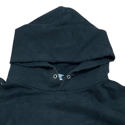 Balenciaga Damage Embroidery Logo Sweatshirt Hoodie Xxs Black White — view 5