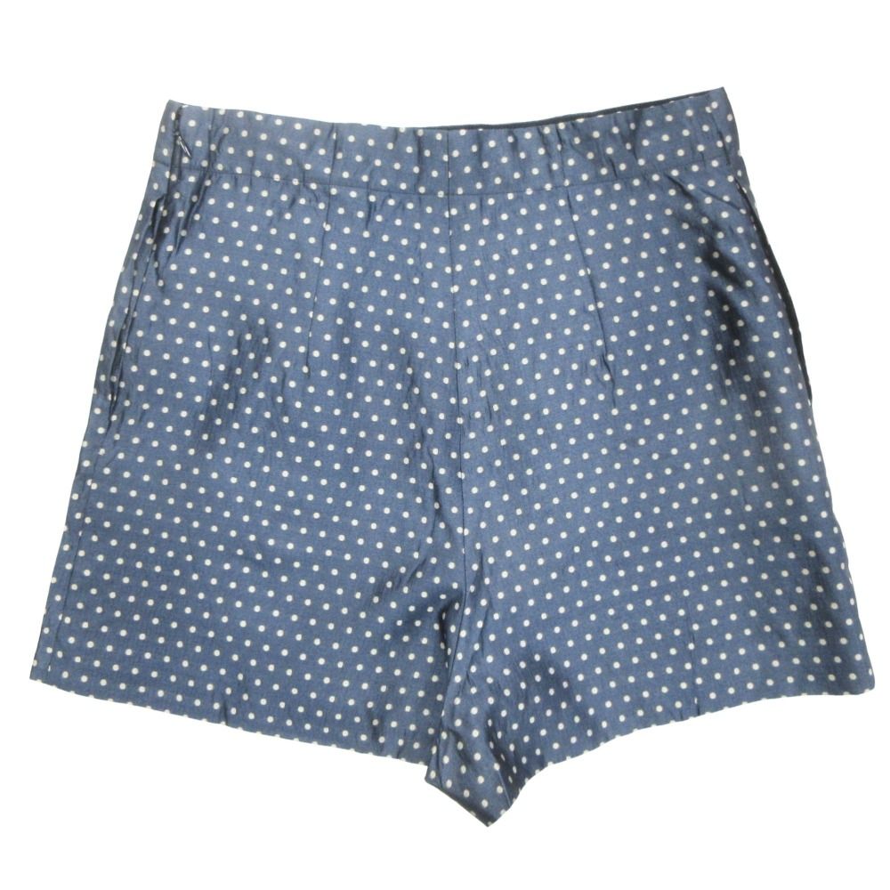 Dior Silk Shorts Dot Polka Dot Blue — view 2