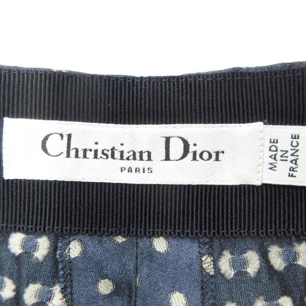 Dior Silk Shorts Dot Polka Dot Blue — view 5