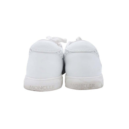 Moncler Monegasque Leather Braided Sneakers Low Cut 41 White — view 4