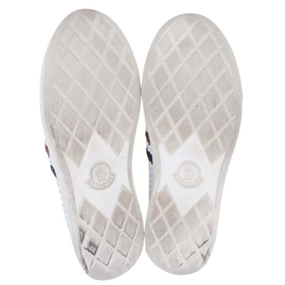 Moncler Monegasque Leather Braided Sneakers Low Cut 41 White — view 5