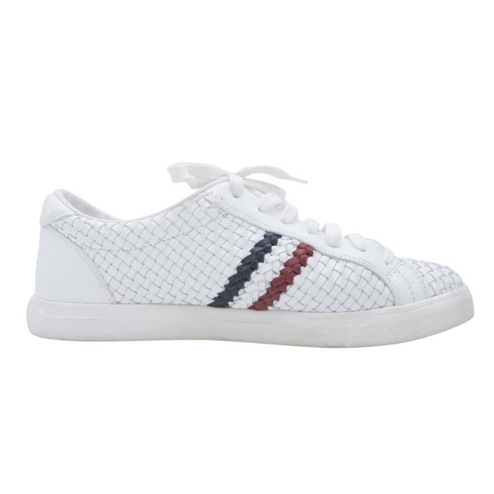 Moncler Monegasque Leather Braided Sneakers Low Cut 41 White — view 2