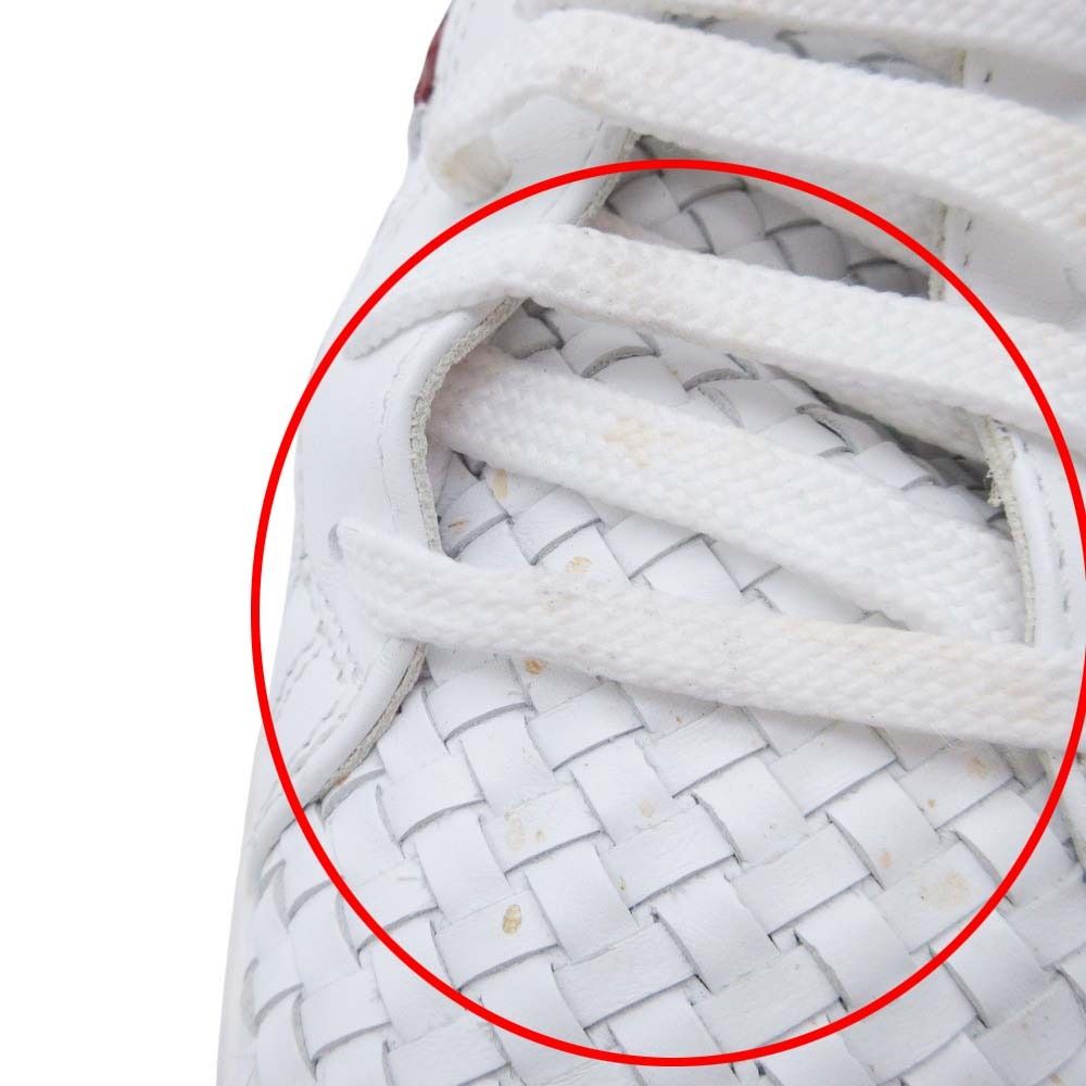 Moncler Monegasque Leather Braided Sneakers Low Cut 41 White — view 9