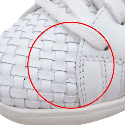Moncler Monegasque Leather Braided Sneakers Low Cut 41 White — view 8