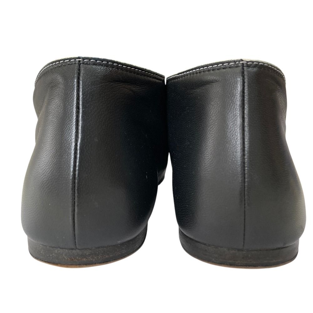 Celine Phoebe Philo Era Leather Pointed Toe Zipper Flat Shoes 36 Black — view 7