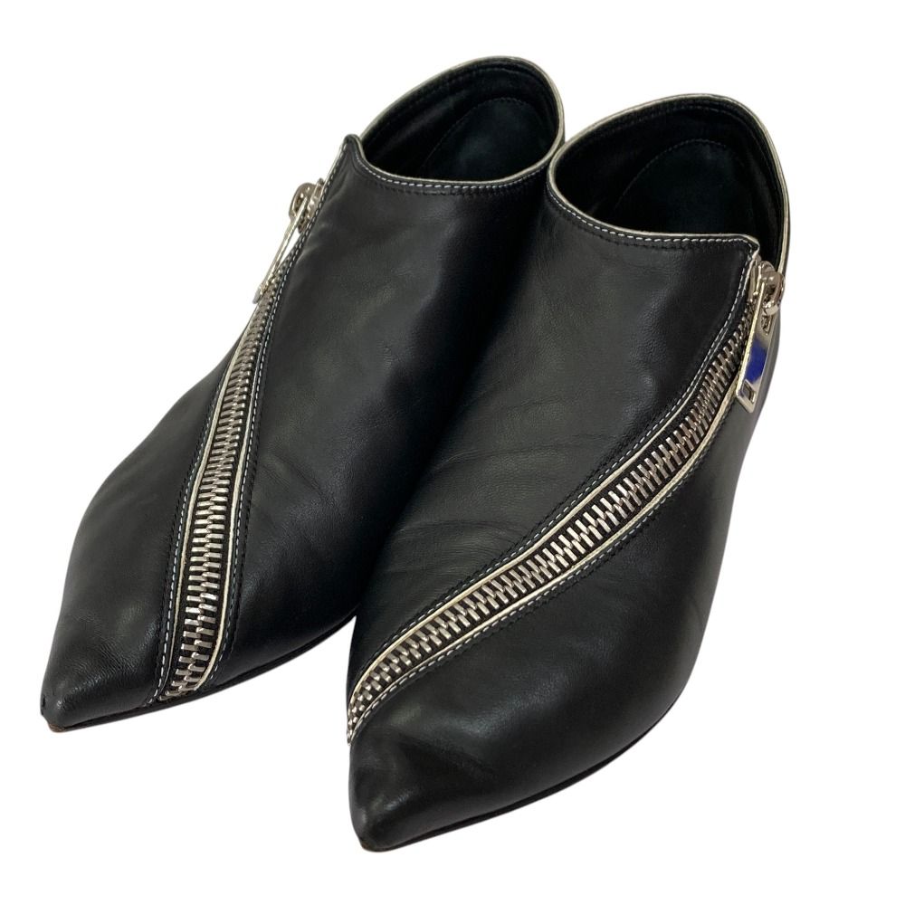 Celine Phoebe Philo Era Leather Pointed Toe Zipper Flat Shoes 36 Black — view 2