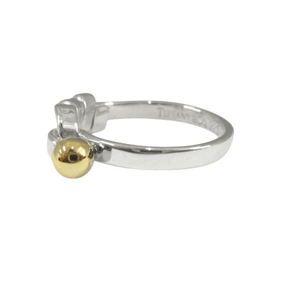 Tiffany & Co Polished 18k Hook Eye Ring 750 Silver Gold — view 3