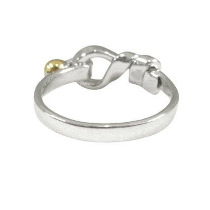 Tiffany & Co Polished 18k Hook Eye Ring 750 Silver Gold — view 2