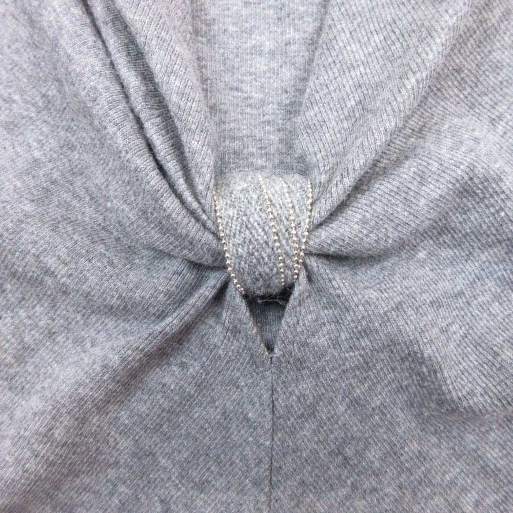 Brunello Cucinelli Draped Neck Top Hem Line Long Sleeve Top Knit Pullover M — view 5