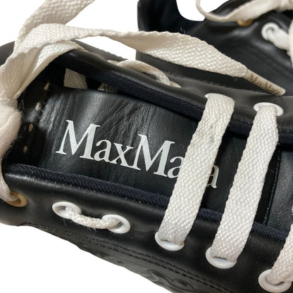 Max Mara Bimaxi Logo Leather Sneakers 36.5 Black — view 7