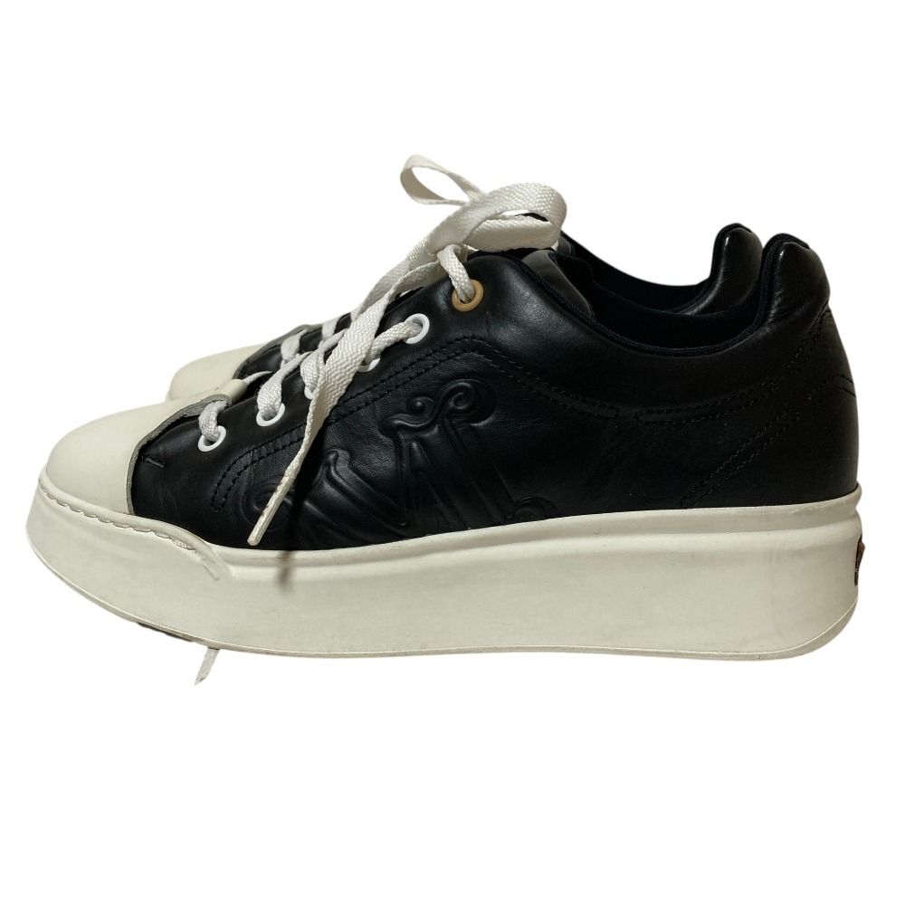 Max Mara Bimaxi Logo Leather Sneakers 36.5 Black — view 2