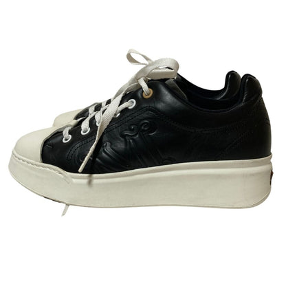 Max Mara Bimaxi Logo Leather Sneakers 36.5 Black — view 2