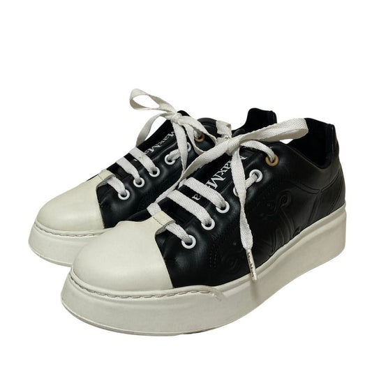 Max Mara Bimaxi Logo Leather Sneakers 36.5 Black