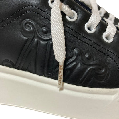 Max Mara Bimaxi Logo Leather Sneakers 36.5 Black — view 9