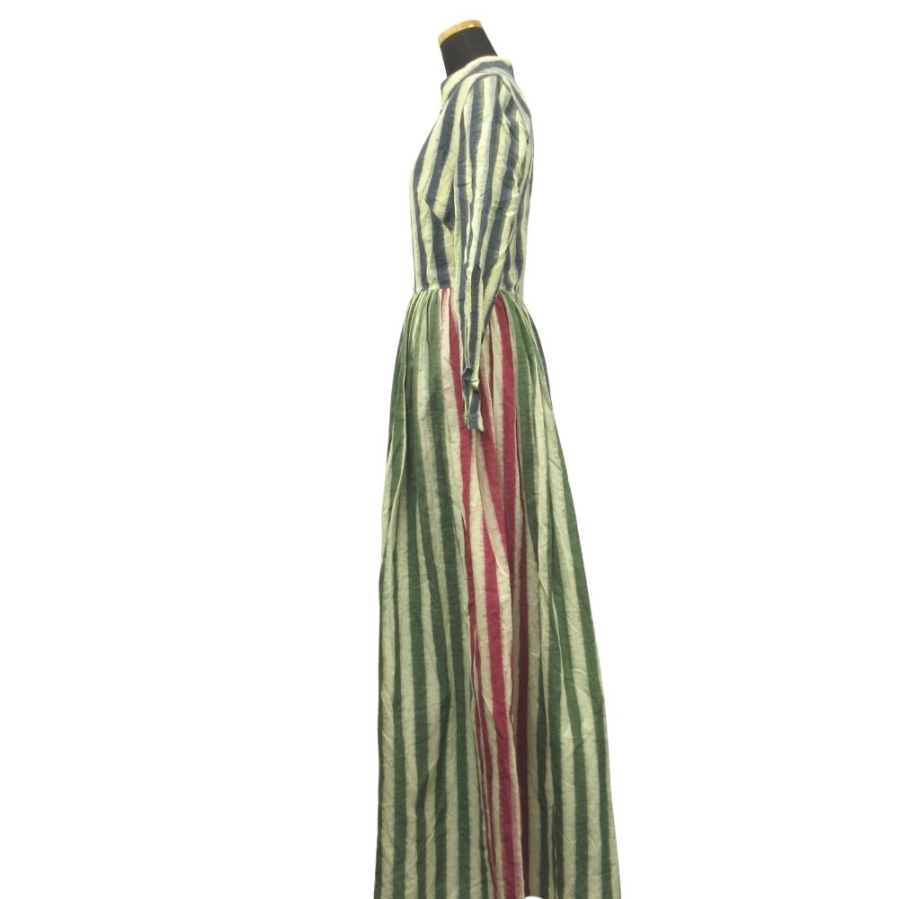 Dior Long Dress Striped Maxi Length Maokara 38 Beige Multi — view 3