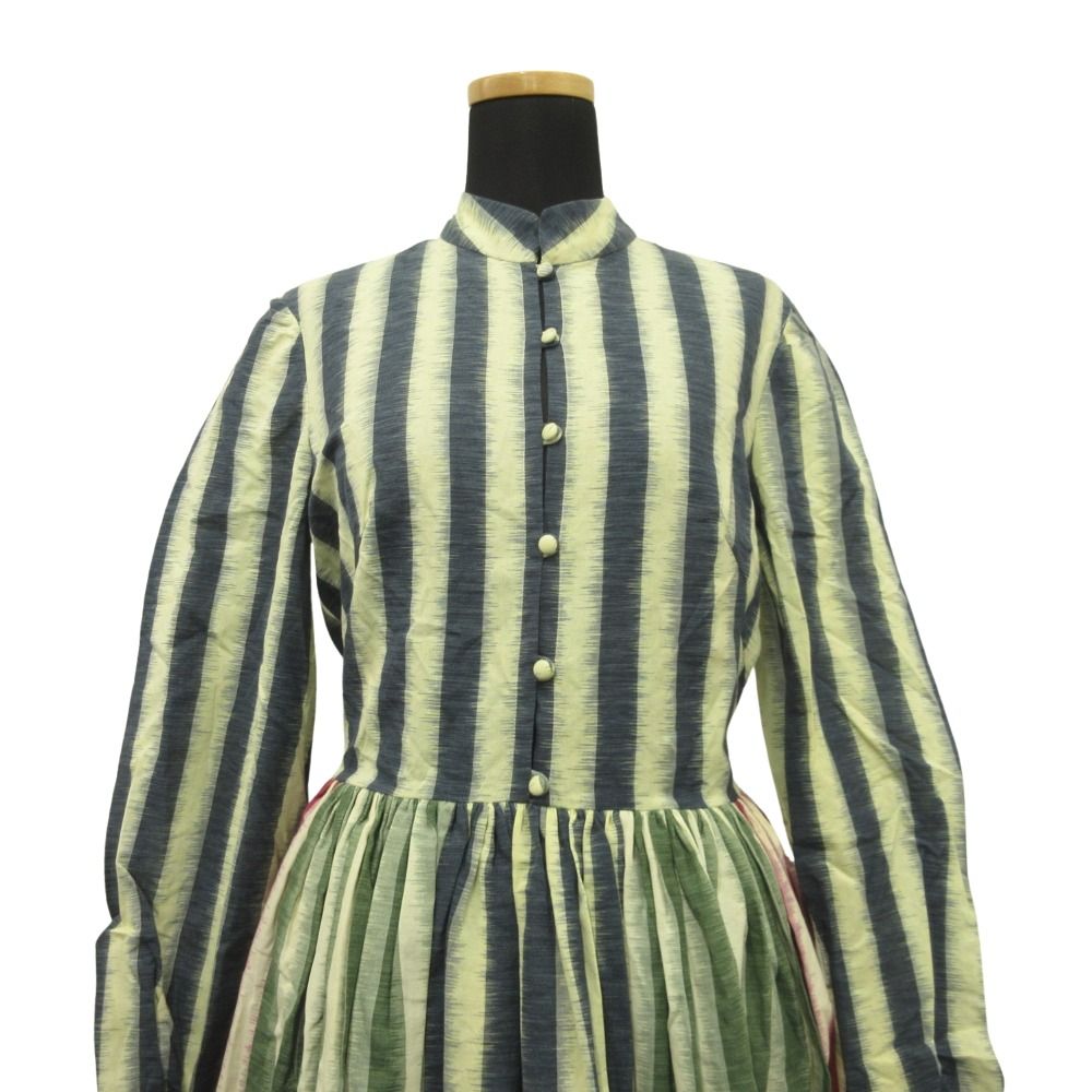 Dior Long Dress Striped Maxi Length Maokara 38 Beige Multi — view 4