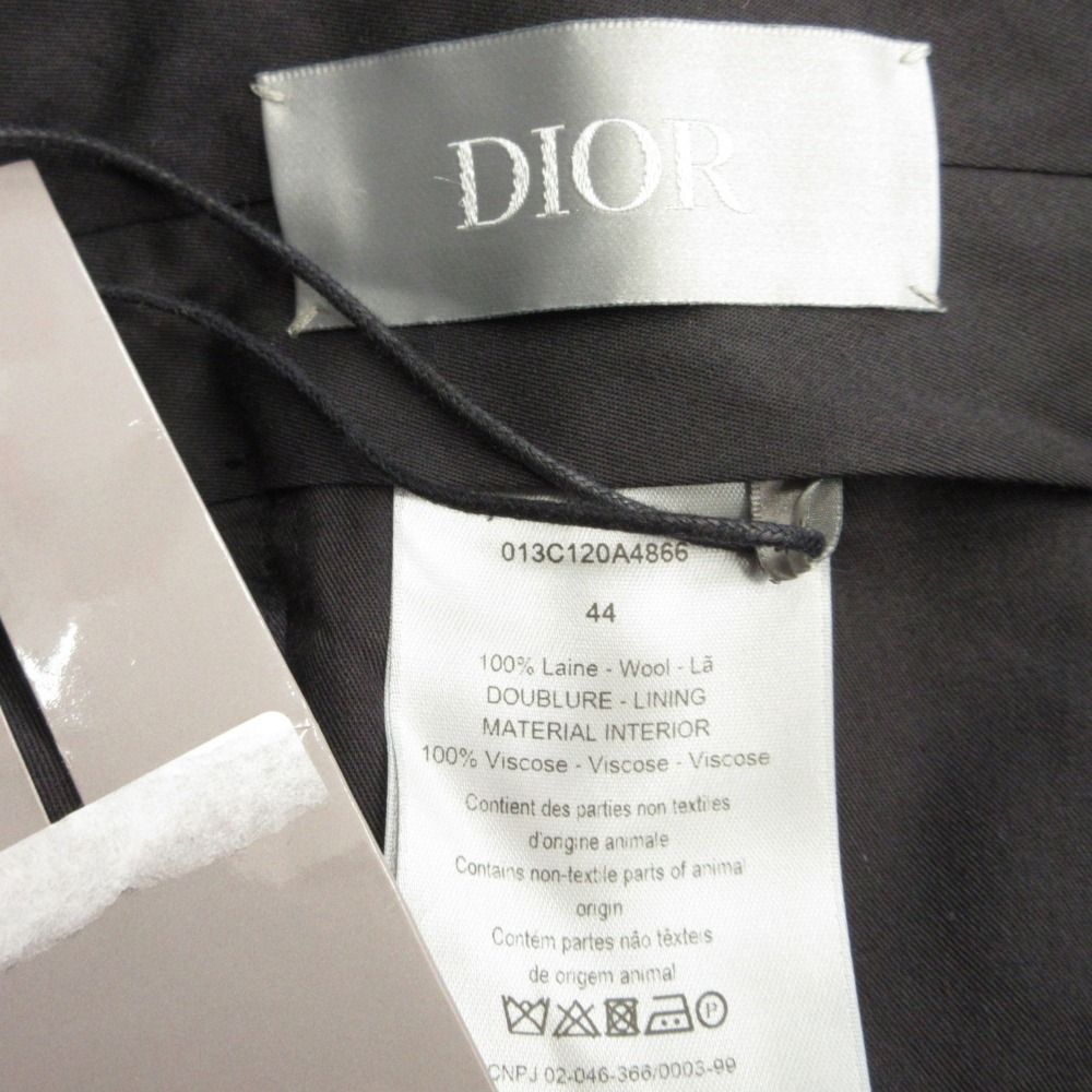 Dior Wool Pants Trousers Straight No Tuck Black — view 6
