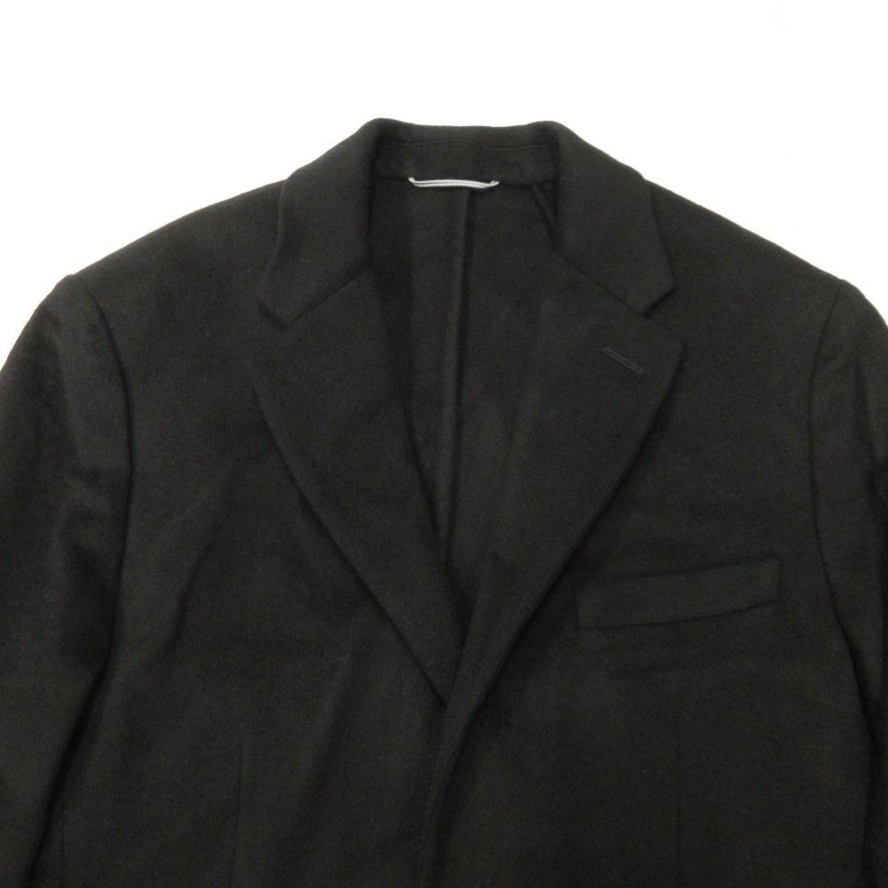 Dior Cashmere Melton Tailored Jacket Black Leather 46 — view 4