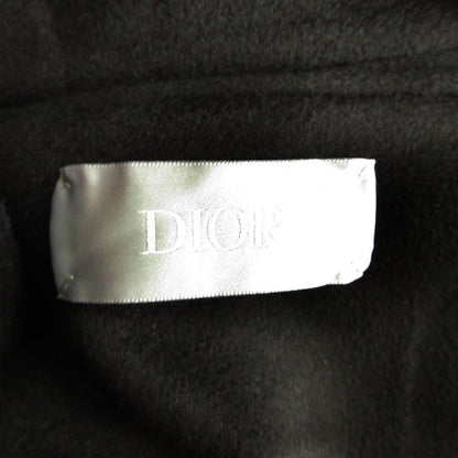 Dior Cashmere Melton Tailored Jacket Black Leather 46 — view 6