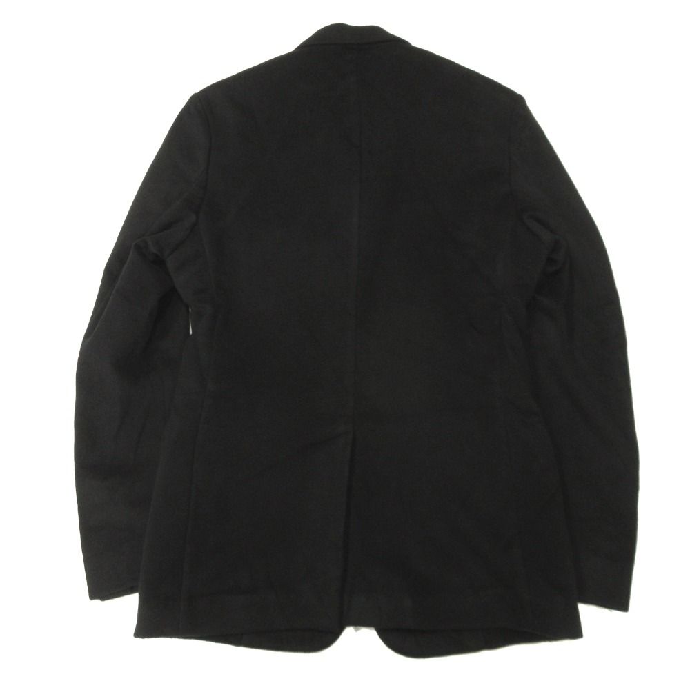 Dior Cashmere Melton Tailored Jacket Black Leather 46 — view 2