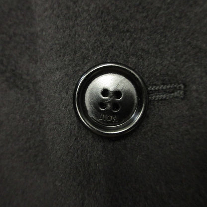 Dior Cashmere Melton Tailored Jacket Black Leather 46 — view 5