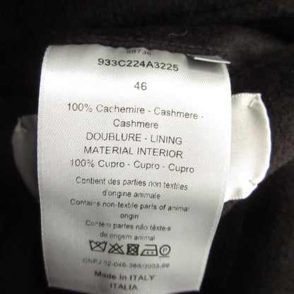 Dior Cashmere Melton Tailored Jacket Black Leather 46 — view 7