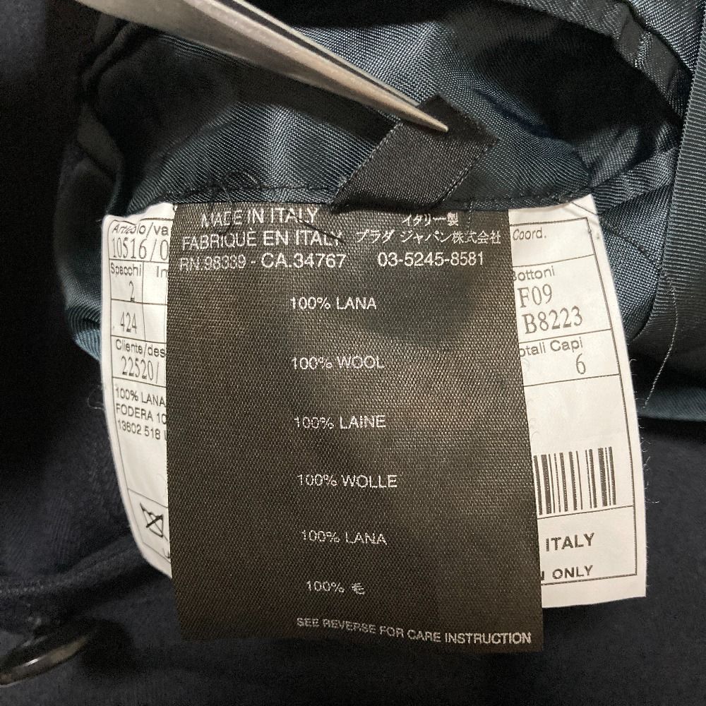 Prada Pinstripe Tailored Jacket Trousers Pants Set Suit Black — view 8