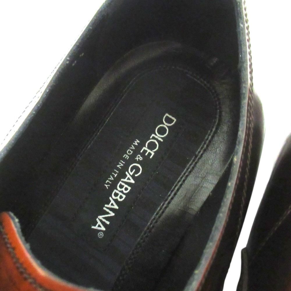 Dolce & Gabbana Gradient Plain Toe Derby Shoes 8.5 Brown — view 7