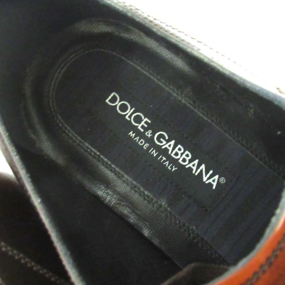 Dolce & Gabbana Gradient Plain Toe Derby Shoes 8.5 Brown — view 8