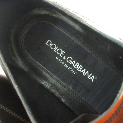 Dolce & Gabbana Gradient Plain Toe Derby Shoes 8.5 Brown — view 8
