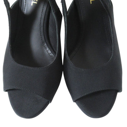 Chanel CC Logo Ankle Strap High Sandals 35c Black — view 5