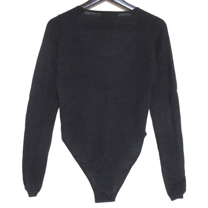 Dior Galiano Era Cashmere Silk Knit Bodysuit Top S Black Sweater — view 2