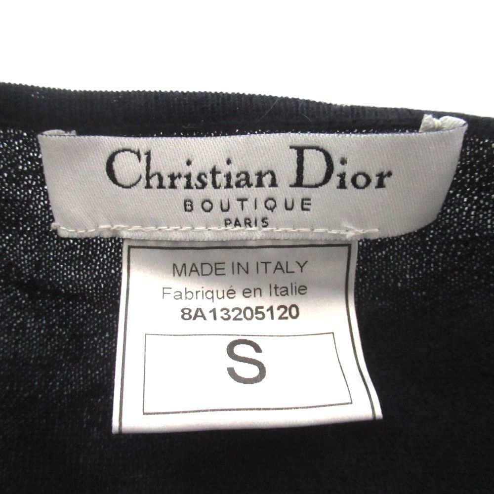 Dior Galiano Era Cashmere Silk Knit Bodysuit Top S Black Sweater — view 5