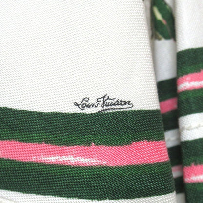 Louis Vuitton Peach Tree Print Linen Silk Flare Skirt 34 White — view 5