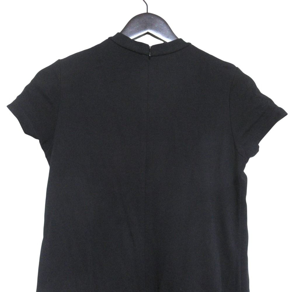 Moncler Abito Logo Patch Knee Length Tweed Cut Replacement Short Sleeve Dress — view 5
