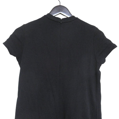Moncler Abito Logo Patch Knee Length Tweed Cut Replacement Short Sleeve Dress — view 5