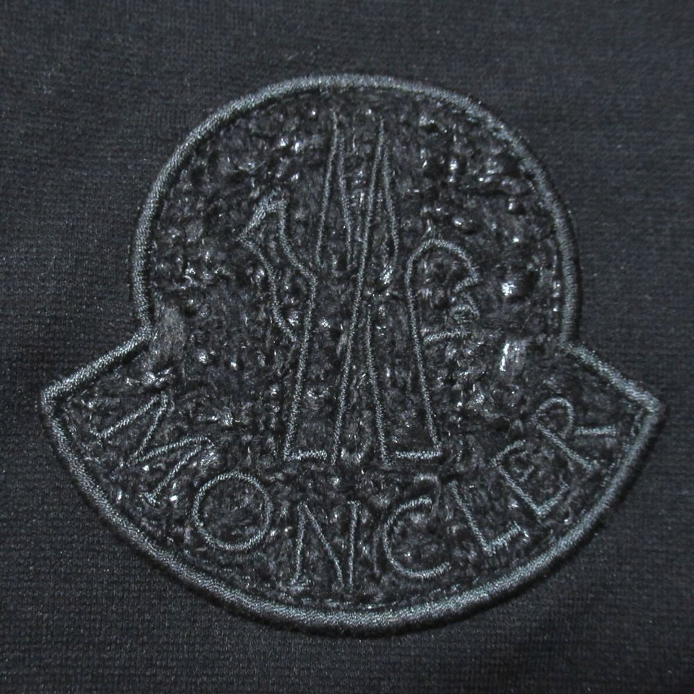 Moncler Abito Logo Patch Knee Length Tweed Cut Replacement Short Sleeve Dress — view 6