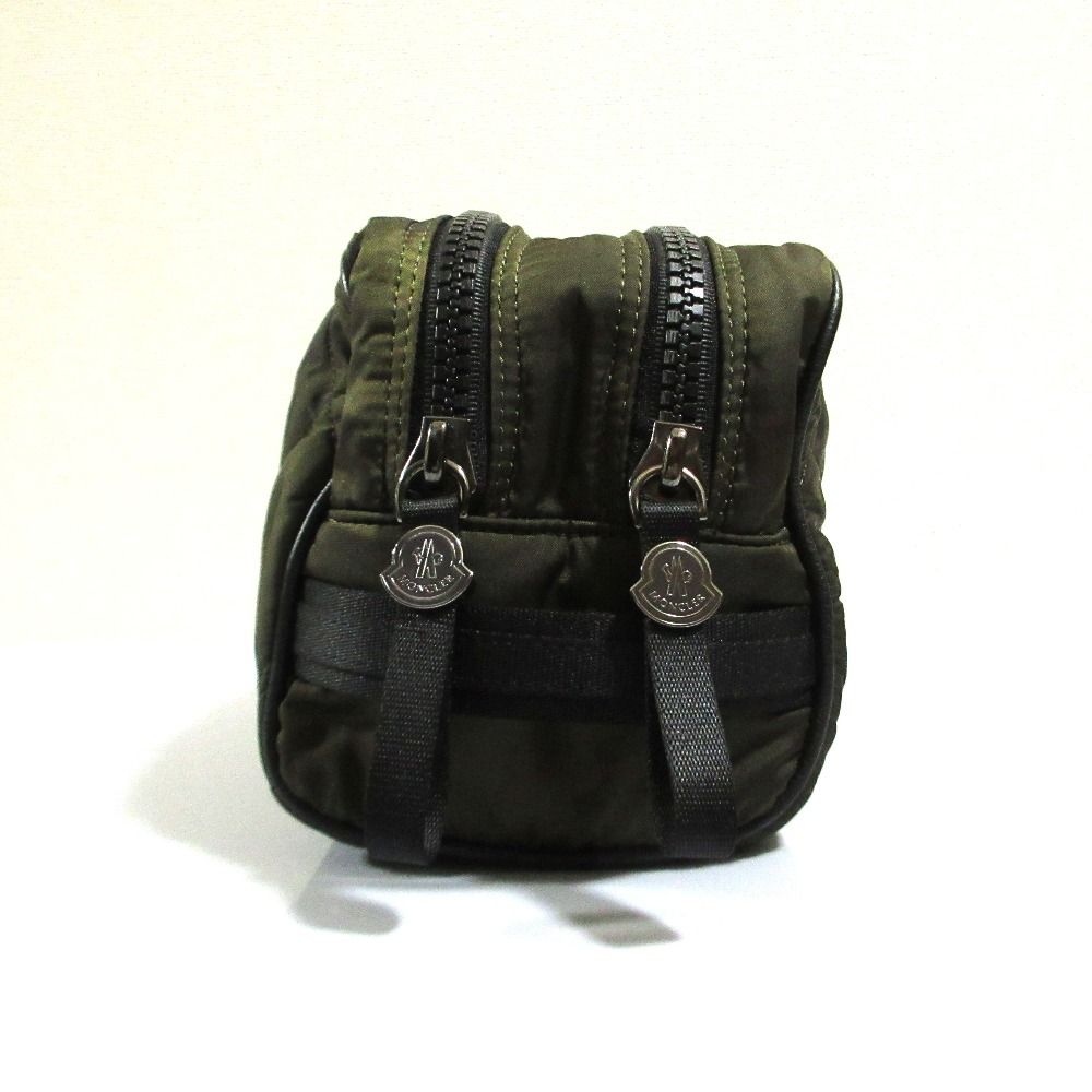 Moncler Beauty Case Camouflage Jacquard Quilted Pouch Dark Camo — view 3