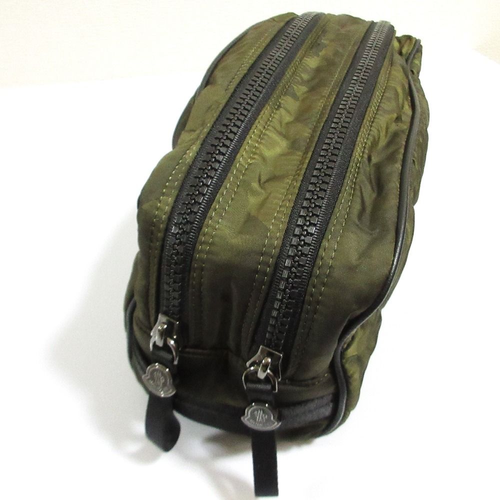 Moncler Beauty Case Camouflage Jacquard Quilted Pouch Dark Camo — view 8