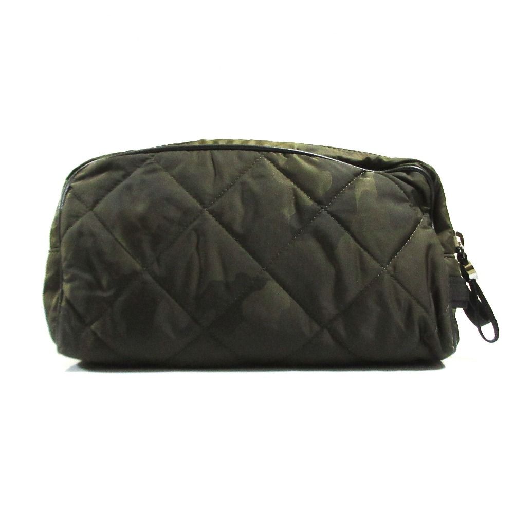Moncler Beauty Case Camouflage Jacquard Quilted Pouch Dark Camo — view 4
