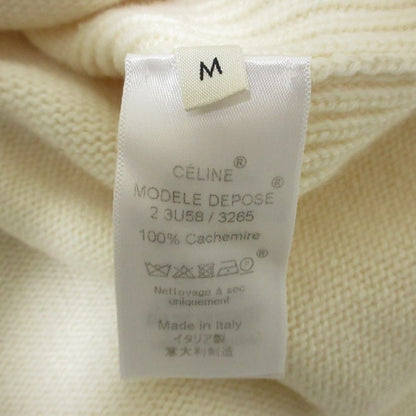 Celine Phoebe Philo Era Back Chien Cashmere Knit Sweater M Ivory — view 7
