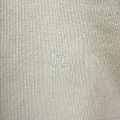 Celine Phoebe Philo Era Back Chien Cashmere Knit Sweater M Ivory — view 5