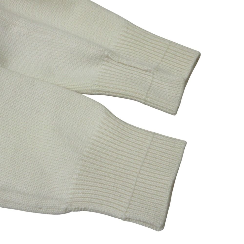 Celine Phoebe Philo Era Back Chien Cashmere Knit Sweater M Ivory — view 6