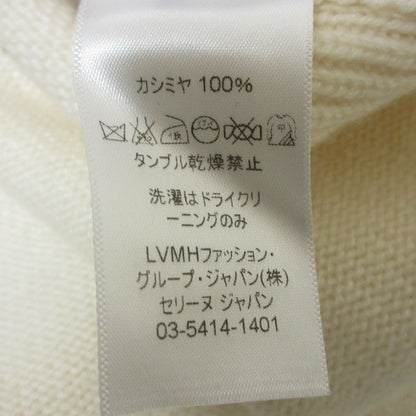 Celine Phoebe Philo Era Back Chien Cashmere Knit Sweater M Ivory — view 8