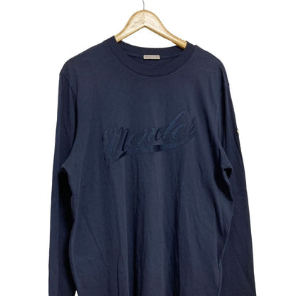 Moncler LS Tshits Logo Embroidery Long Sleeve T-Shirt L Navy — view 3