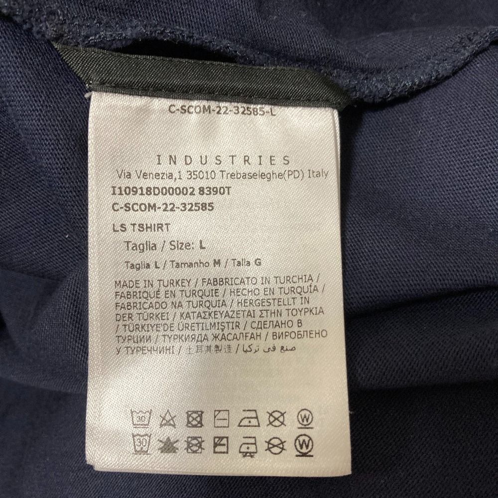Moncler LS Tshits Logo Embroidery Long Sleeve T-Shirt L Navy — view 7