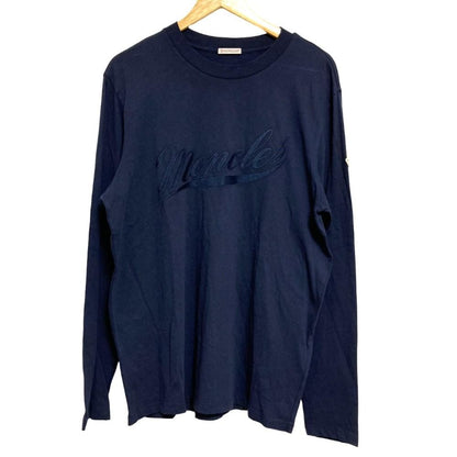 Moncler LS Tshits Logo Embroidery Long Sleeve T-Shirt L Navy